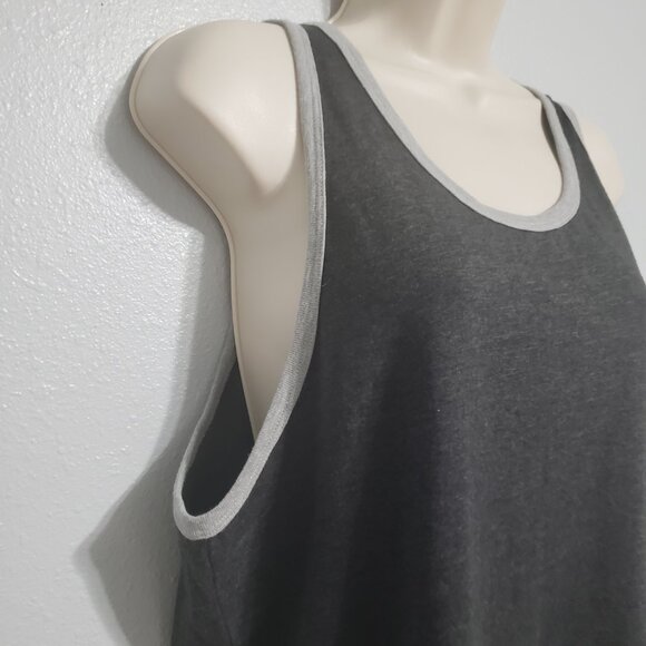 Calvin Klein Shirt Tank Top Side Spellout Men's Large Gray Unisex Sleeveless - Picture 8 of 11